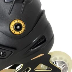 KRF FRS Angel 3x100 Wheels Next Inline Skates Black Gold -Nordis Camping Shop krf 0017497 004