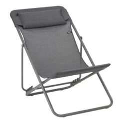 Lafuma Mobilier Maxi Transat + Batyline Duo Folding Chair Dark Grey