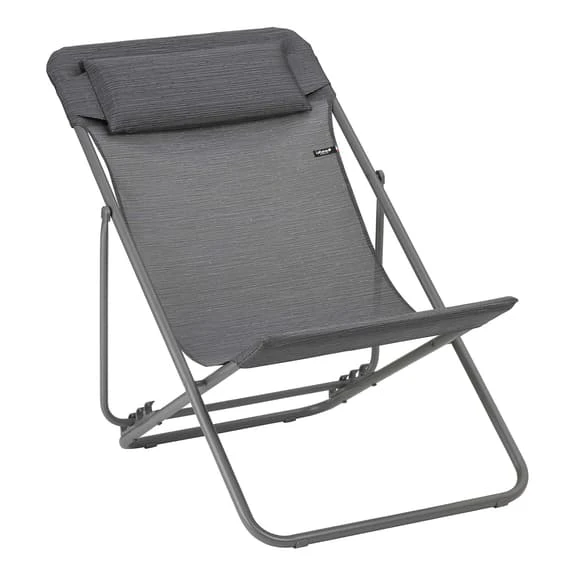 Lafuma Mobilier Maxi Transat + Batyline Duo Folding Chair Dark Grey 1 Lafuma Mobilier Maxi Transat + Batyline Duo Folding Chair Dark Grey