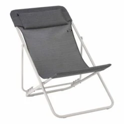 Lafuma Mobilier Maxi Transat + Batyline Duo Folding Chair Grey Dark Grey