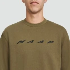 MAAP Evade Crew Sweatshirt Olive Green Black -Nordis Camping Shop map maf010 mil 005