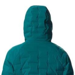 Mountain Hardwear Stretchdown Hooded Jacket Turquoise Blue Women -Nordis Camping Shop mh 1943271 340 006