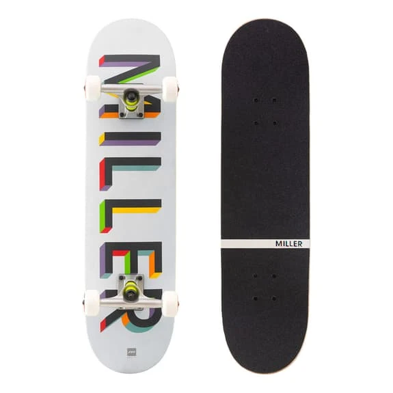 Skateboard Miller Basic Goofy Black White 1 Skateboard Miller Basic Goofy Black White