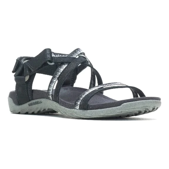 Merrell Terran 3 Cush Lattice Sandals Black White Women 2 Merrell Terran 3 Cush Lattice Sandals Black White Women - Image 2