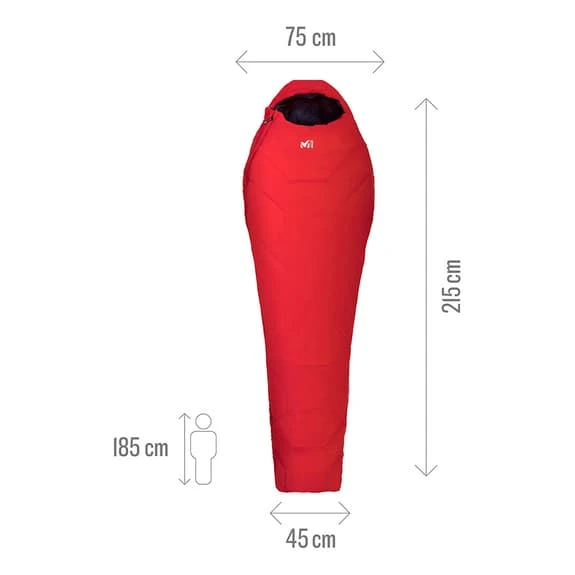 Millet Baikal 1500 Regular 1C Sleeping Bag Red 4 Millet Baikal 1500 Regular 1C Sleeping Bag Red - Image 4