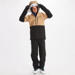 Marmot Refuge Pro Hooded Jacket Light Brown Black 10 Marmot Refuge Pro Hooded Jacket Light Brown Black -Nordis Camping Shop mrt m13117 16379 005