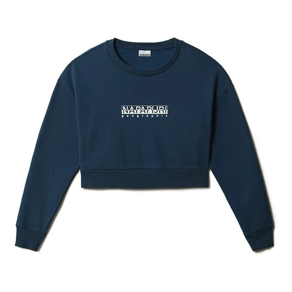 Napapijri B-Box Cropped Sweatshirt Blue Women 1 Napapijri B-Box Cropped Sweatshirt Blue Women