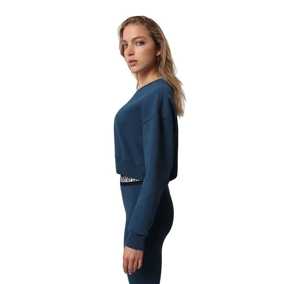 Napapijri B-Box Cropped Sweatshirt Blue Women 3 Napapijri B-Box Cropped Sweatshirt Blue Women - Image 3