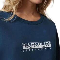 Napapijri B-Box Cropped Sweatshirt Blue Women 10 Napapijri B-Box Cropped Sweatshirt Blue Women -Nordis Camping Shop nap na4fsebb8 005