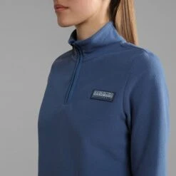 Napapijri Morgex Half Zip Sweatshirt Blue Women -Nordis Camping Shop nap np0a4g7lbs5 005