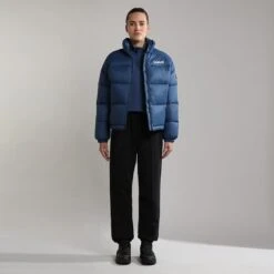 Napapijri Morgex Half Zip Sweatshirt Blue Women -Nordis Camping Shop nap np0a4g7lbs5 006