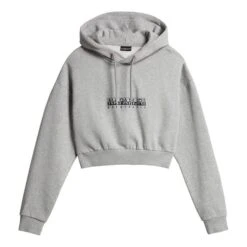 Napapijri Box Crop 2 Hoodie Light Grey Women