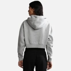 Napapijri Box Crop 2 Hoodie Light Grey Women -Nordis Camping Shop nap np0a4g8x160 004