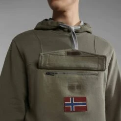 Napapijri Burgee Hoodie Green 11 Napapijri Burgee Hoodie Green -Nordis Camping Shop nap np0a4gbggae1 006