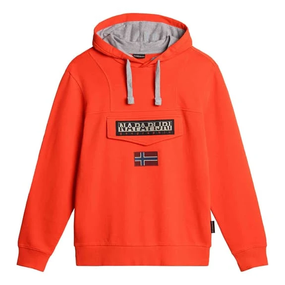 Napapijri Burgee Hoodie Orange Black 1 Napapijri Burgee Hoodie Orange Black