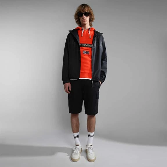 Napapijri Burgee Hoodie Orange Black 3 Napapijri Burgee Hoodie Orange Black - Image 3