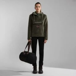Napapijri Burgee Half Zip Hoodie Dark Green -Nordis Camping Shop nap np0a4gj3gae 005