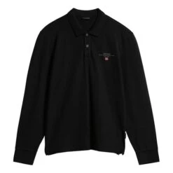 Napapijri Elbas 4 Long Sleeve Polo Shirt Black