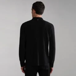 Napapijri Elbas 4 Long Sleeve Polo Shirt Black -Nordis Camping Shop nap np0a4gjv041 004