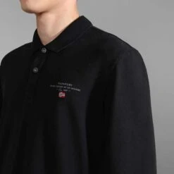 Napapijri Elbas 4 Long Sleeve Polo Shirt Black -Nordis Camping Shop nap np0a4gjv041 006