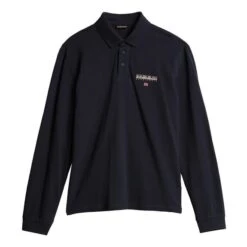 Napapijri Ayas 1 Long Sleeve Polo Shirt Navy Blue
