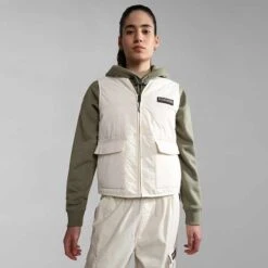 Napapijri Wild Cream Gilet White Women 8 Napapijri Wild Cream Gilet White Women -Nordis Camping Shop nap np0a4gl3ns5 003