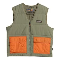 Napapijri Ski Gilet Dark Green Orange
