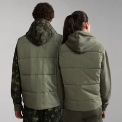 Napapijri Ski Gilet Dark Green Orange -Nordis Camping Shop nap np0a4gltgae 004