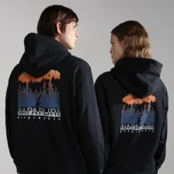 Napapijri Freestyle Hoodie Jet Black -Nordis Camping Shop nap np0a4glxt41 005