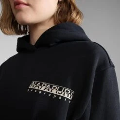 Napapijri Freestyle Hoodie Jet Black -Nordis Camping Shop nap np0a4glxt41 006