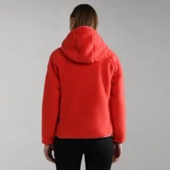 Napapijri Yupik Full Zip Hoodie Red Orange Women -Nordis Camping Shop nap np0a4gphpp3 004
