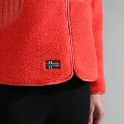 Napapijri Yupik Full Zip Hoodie Red Orange Women -Nordis Camping Shop nap np0a4gphpp3 006