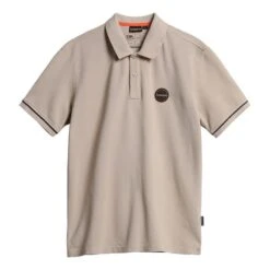 Napapijri Whale Short Sleeve Polo Shirt Beige