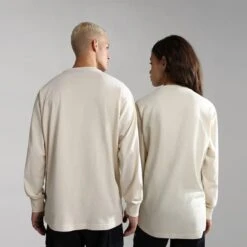 Napapijri Freestyle Long Sleeve T-Shirt Cream White 9 Napapijri Freestyle Long Sleeve T-Shirt Cream White -Nordis Camping Shop nap np0a4grmns5 004