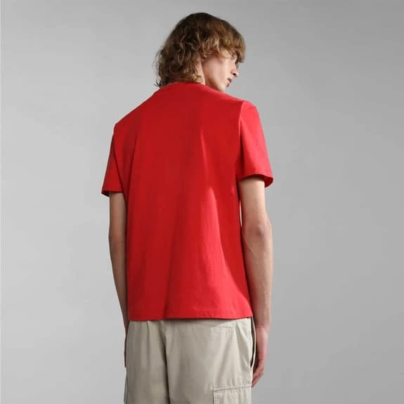 Napapijri Ice Short Sleeve T-Shirt Red White 4 Napapijri Ice Short Sleeve T-Shirt Red White - Image 4