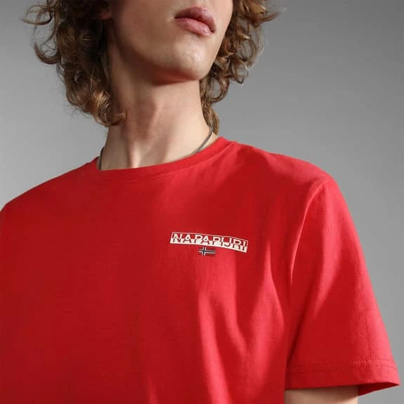 Napapijri Ice Short Sleeve T-Shirt Red White 5 Napapijri Ice Short Sleeve T-Shirt Red White - Image 5
