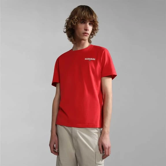 Napapijri Ice Short Sleeve T-Shirt Red White 6 Napapijri Ice Short Sleeve T-Shirt Red White - Image 6