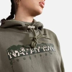 Napapijri Orellana Hoodie Green Women -Nordis Camping Shop nap np0a4gxqgae1 006