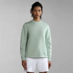 Napapijri Loja Sweatshirt Mint Green Women -Nordis Camping Shop nap np0a4gxxg1e1 006