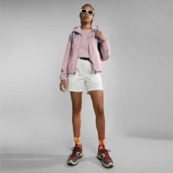 Napapijri Morgex Short Sleeve T-Shirt Pink Black Women -Nordis Camping Shop nap np0a4gyxp891 003