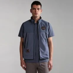 Napapijri Ambato Gilet Blue Black -Nordis Camping Shop nap np0a4gzdb4d1 003