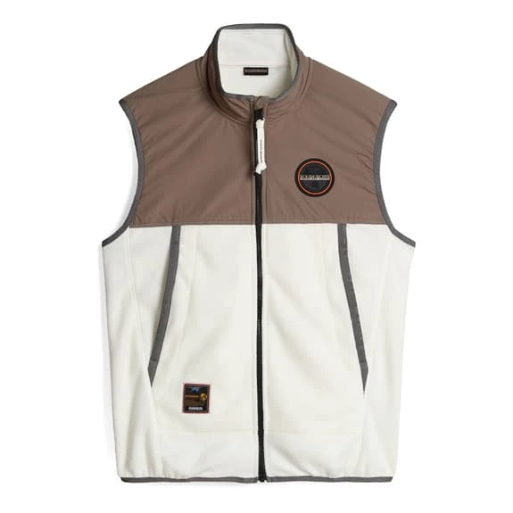 Gilet Napapijri Ambato White Brown 1 Gilet Napapijri Ambato White Brown