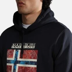 Napapijri Guiro Hoodie Navy Blue Red 11 Napapijri Guiro Hoodie Navy Blue Red -Nordis Camping Shop nap np0a4gzt1761 006