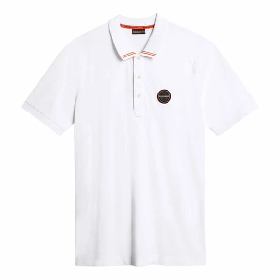 Napapijri Icale Short Sleeve Polo Shirt White Black 1 Napapijri Icale Short Sleeve Polo Shirt White Black