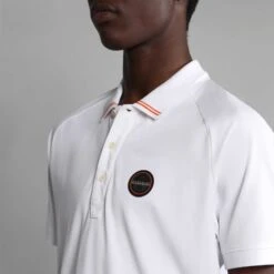 Napapijri Icale Short Sleeve Polo Shirt White Black 10 Napapijri Icale Short Sleeve Polo Shirt White Black -Nordis Camping Shop nap np0a4h140021 005