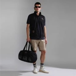 Napapijri Icale Short Sleeve Polo Shirt Navy Blue -Nordis Camping Shop nap np0a4h141761 003