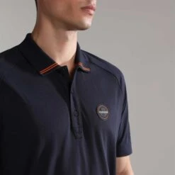 Napapijri Icale Short Sleeve Polo Shirt Navy Blue -Nordis Camping Shop nap np0a4h141761 005