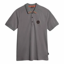 Napapijri Icale Short Sleeve Polo Shirt Grey Black