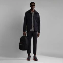 Napapijri Icale Short Sleeve Polo Shirt Grey Black -Nordis Camping Shop nap np0a4h14h311 003