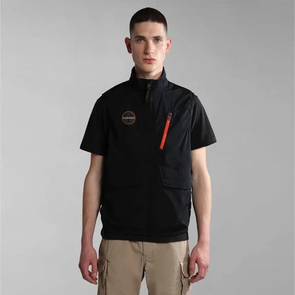 Napapijri Rionapo Vest Black Orange 3 Napapijri Rionapo Vest Black Orange - Image 3